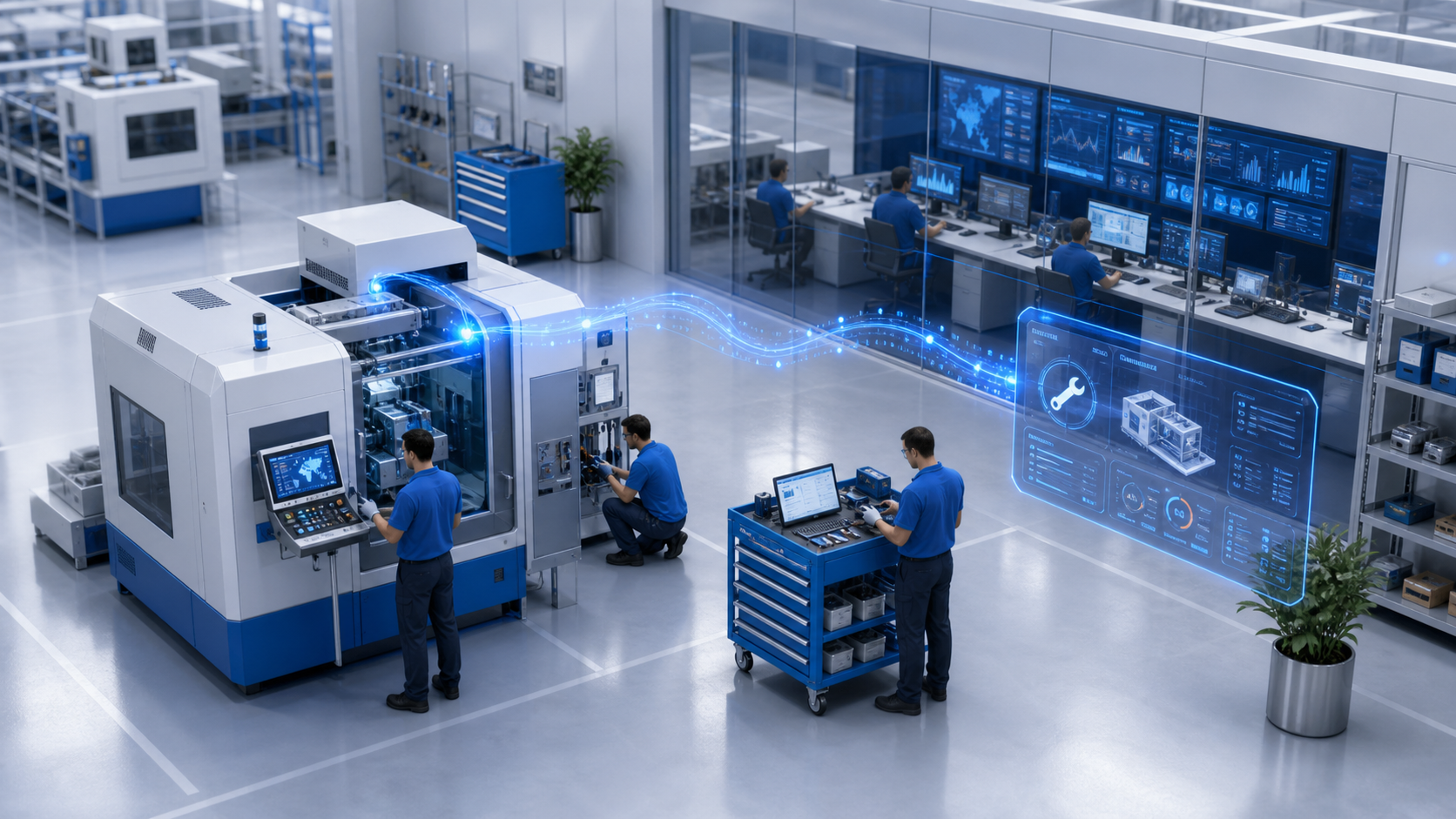 Maintenance department in a connected smart factory